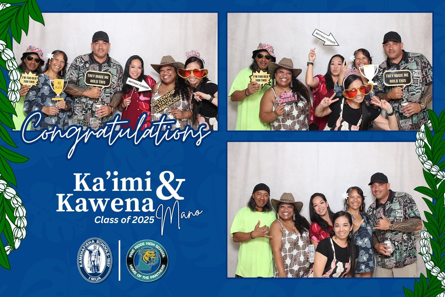 Guests having fun at a Project Story Hawaii photo booth on Oahu